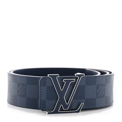 Louis Vuitton Damier Graphite Damier Infini 40mm LV Initiales Reversible Belt 85 34 Blue 1 of 7