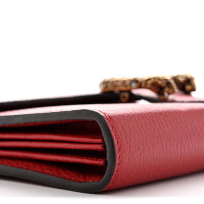 Gucci Calfskin Mini Dionysus Chain Wallet Hibiscus Red 9 of 13