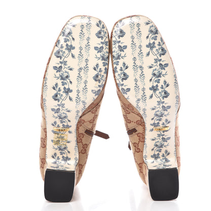 Gucci Monogram Malaga Kid GG Victoire 55mm Ankle Boots 39.5 Beige Ruggine Rust 5 of 9