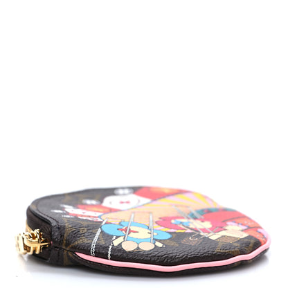 Louis Vuitton Monogram 2020 Christmas Animation Swing Ride Round Coin Purse Pink Poppy 4 of 7