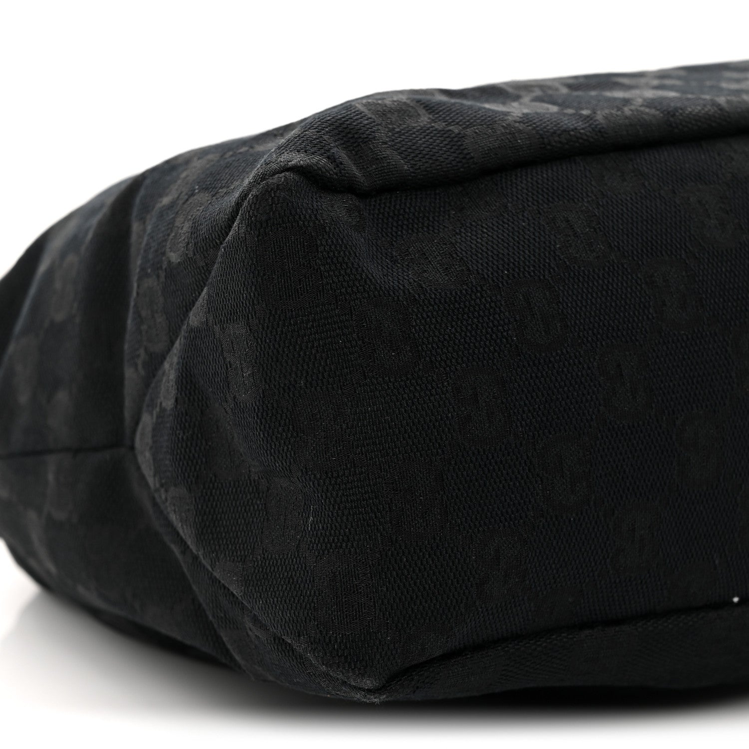Gucci Monogram Medium Horsebit Chain Hobo Black 9 of 13