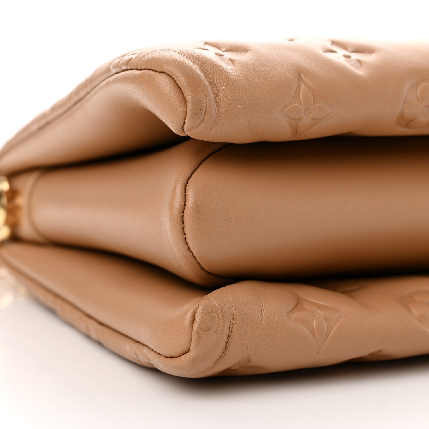 Louis Vuitton Lambskin Embossed Monogram Coussin PM Camel 8 of 9