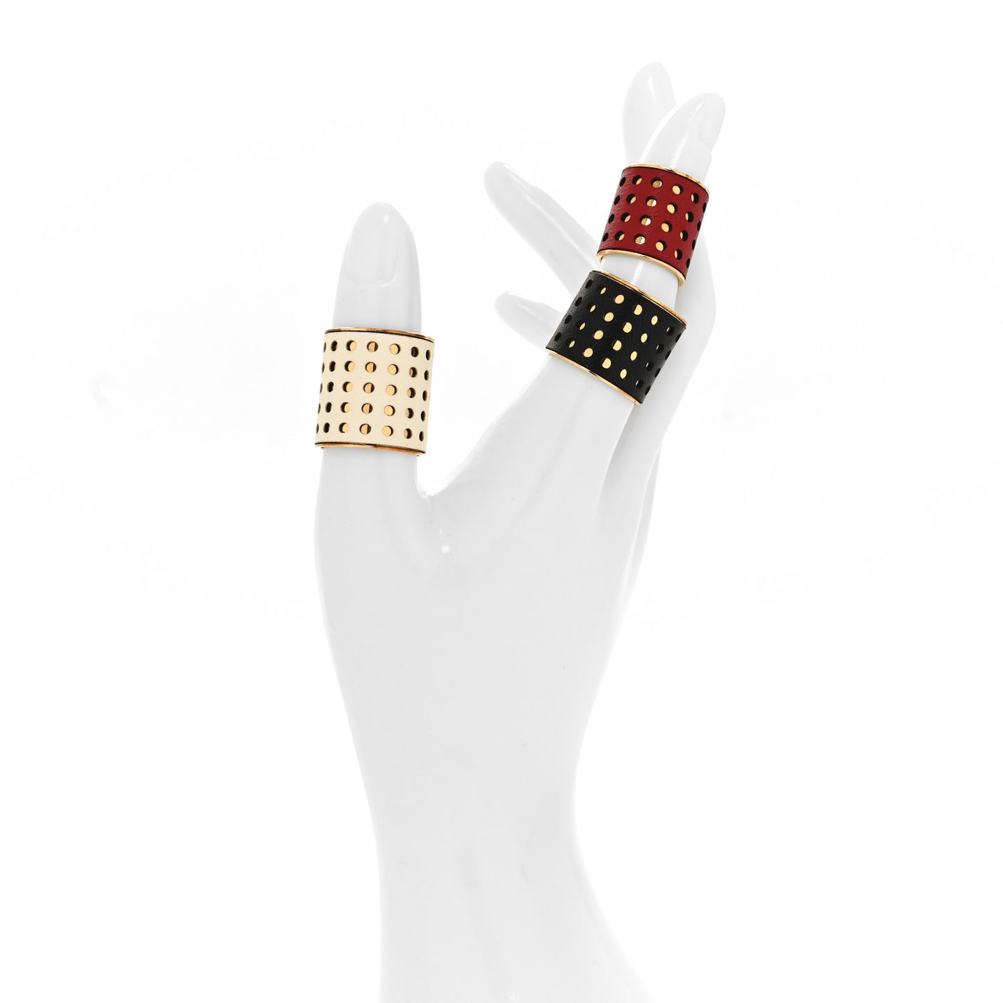 Calfskin 3 Ring Set Multicolor
