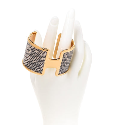 Hermes Lizard Olympe Cuff Bracelet Ombre 2 of 5