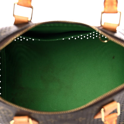 Louis Vuitton Monogram Perforated Speedy 30 Green 5 of 34