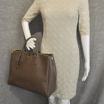 Prada Saffiano Lux Tote Cacao 2 of 9