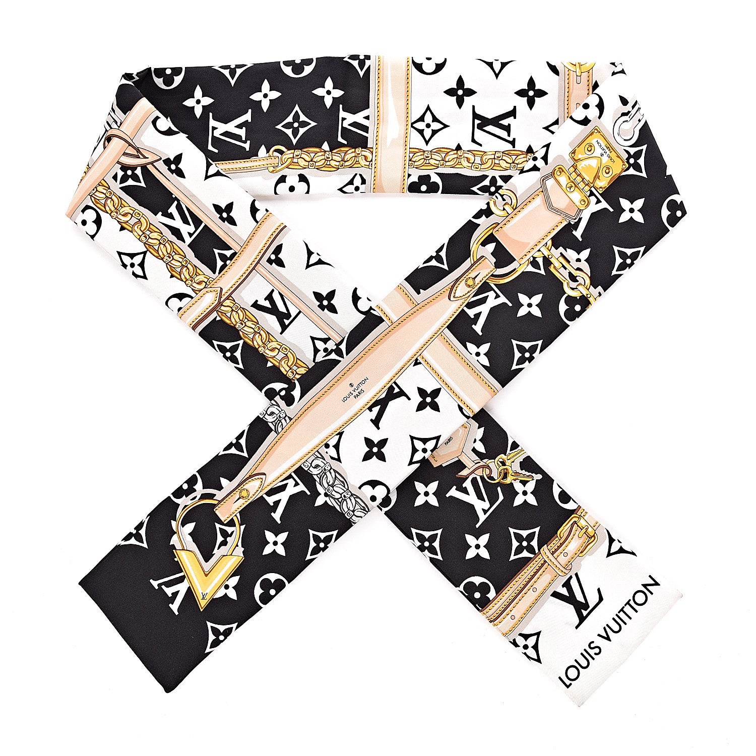 Louis Vuitton Silk Monogram Confidential Bandeau Black 1 of 3