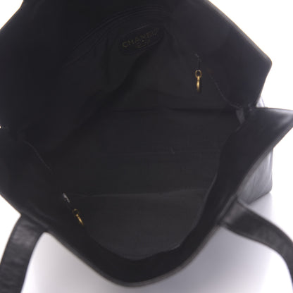 Chanel Lambskin CC Stitched Tote Black 5 of 16