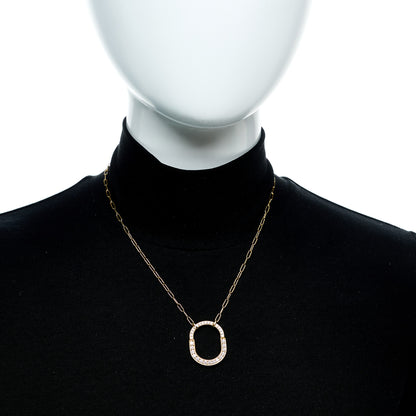 Tiffany 18K Yellow Gold Diamond Medium Lock Pave Pendant Necklace 6 of 6