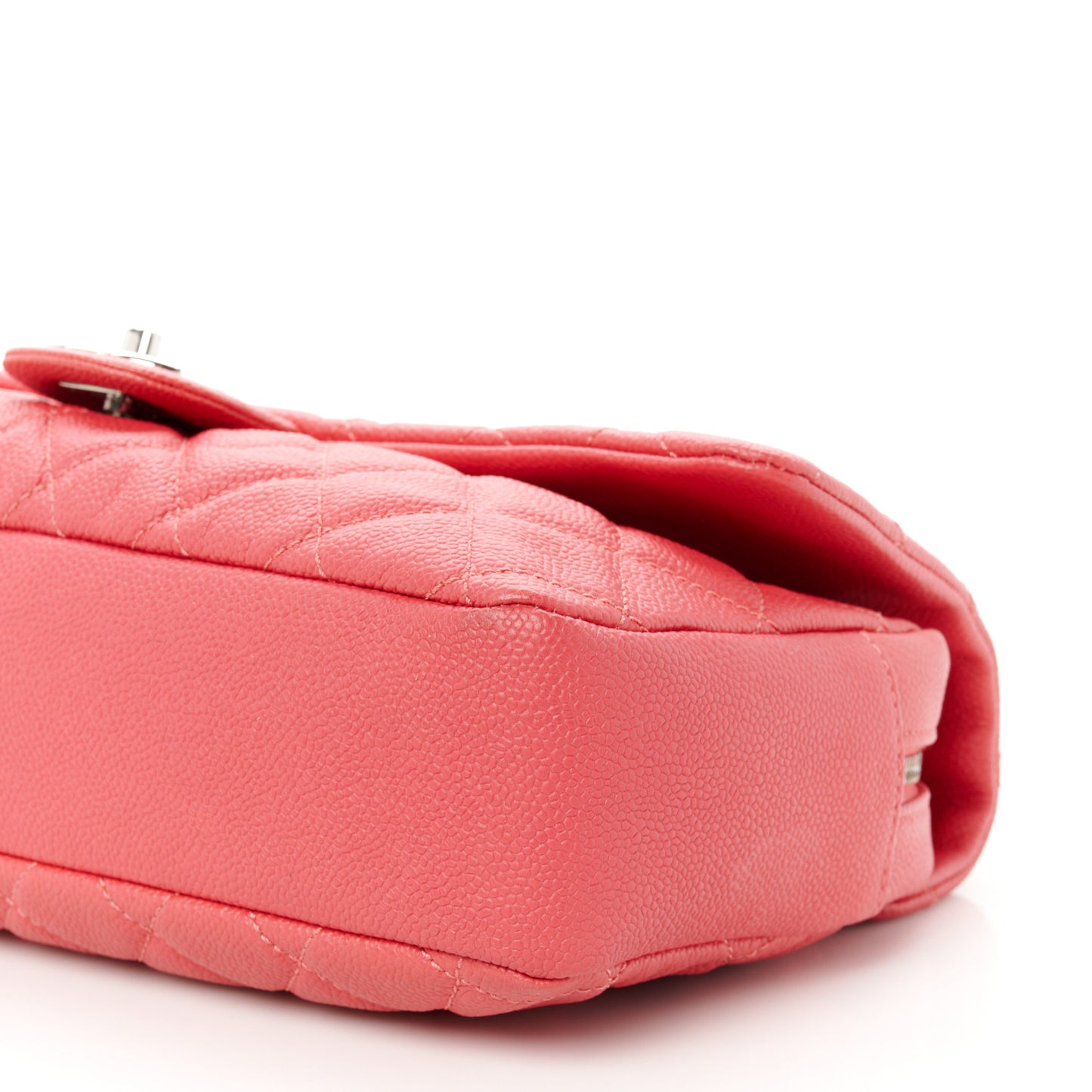Caviar Quilted Jumbo Easy Flap Coral