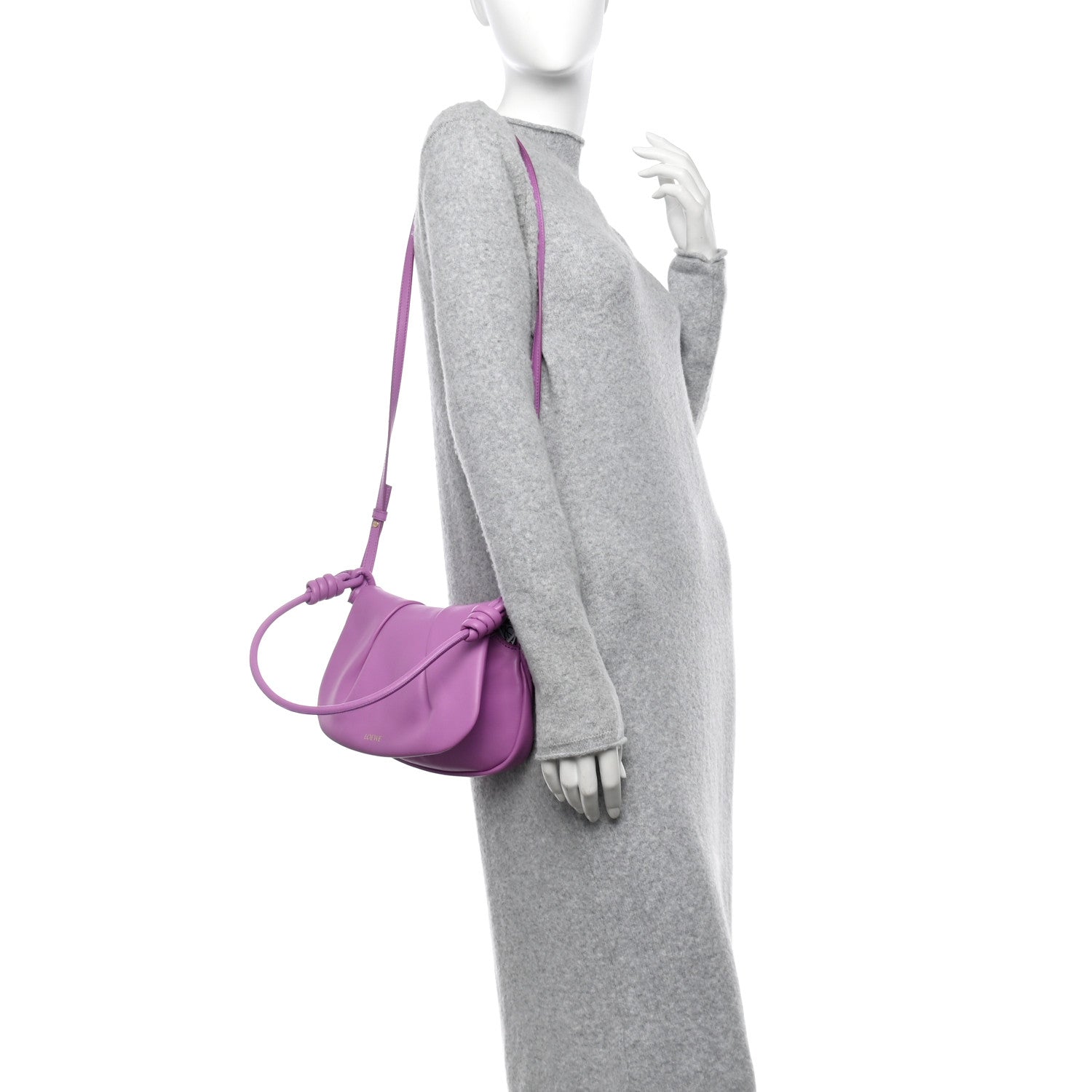 Loewe Shiny Nappa Calfskin Paseo Satchel Rockrose 2 of 11