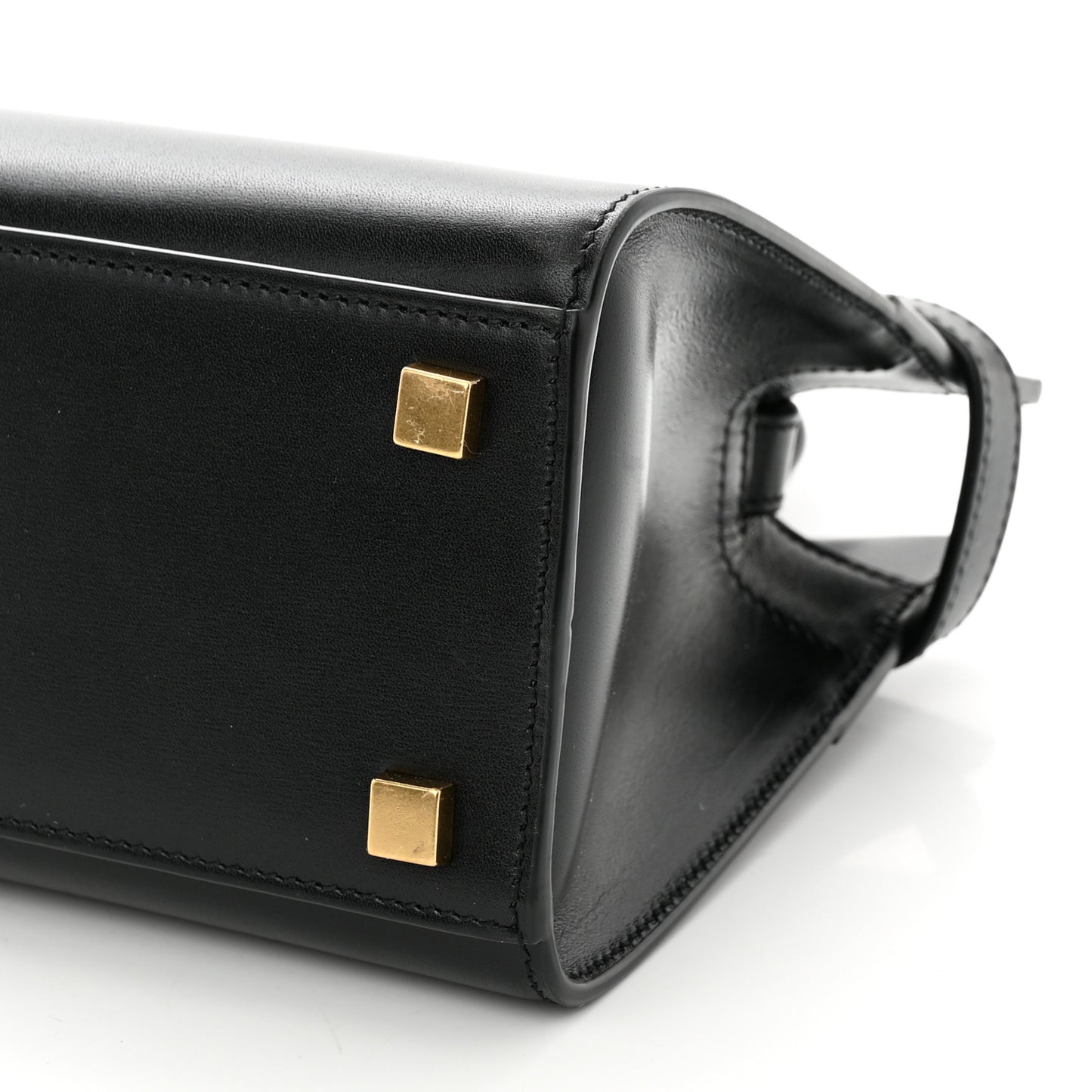 Smooth Calfskin Manhattan Nano Shopper Tote Black