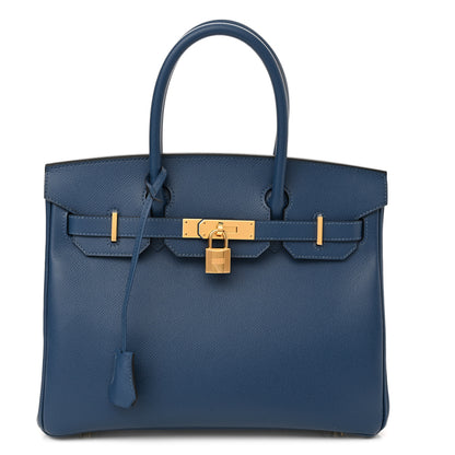 Hermes Epsom Birkin 30 Deep Bleu 1 of 11