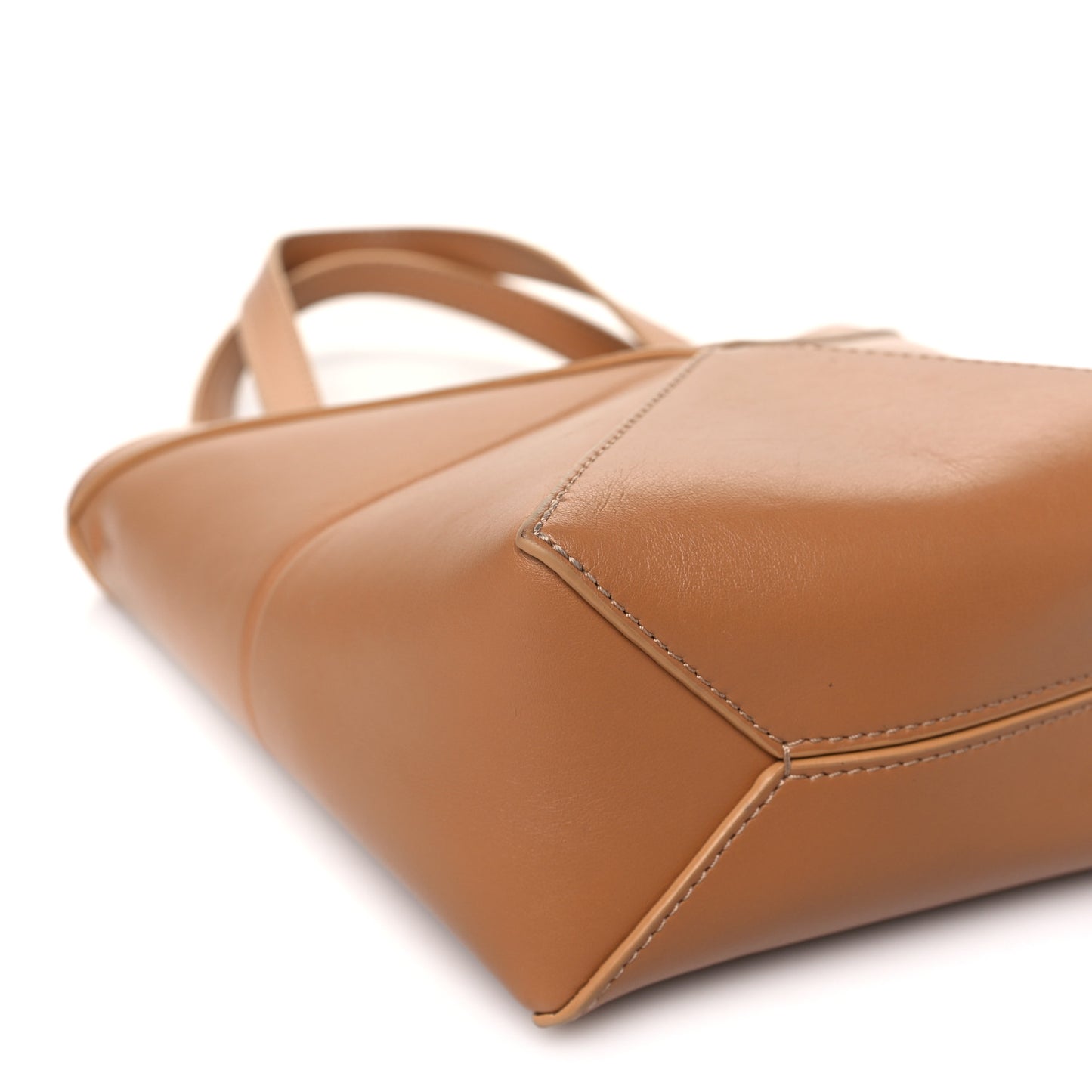 Shiny Calfskin Mini Puzzle Fold Tote Warm Desert