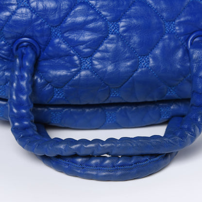 Chanel Lambskin Quilted Hidden Chain Bowler Blue 10 of 21