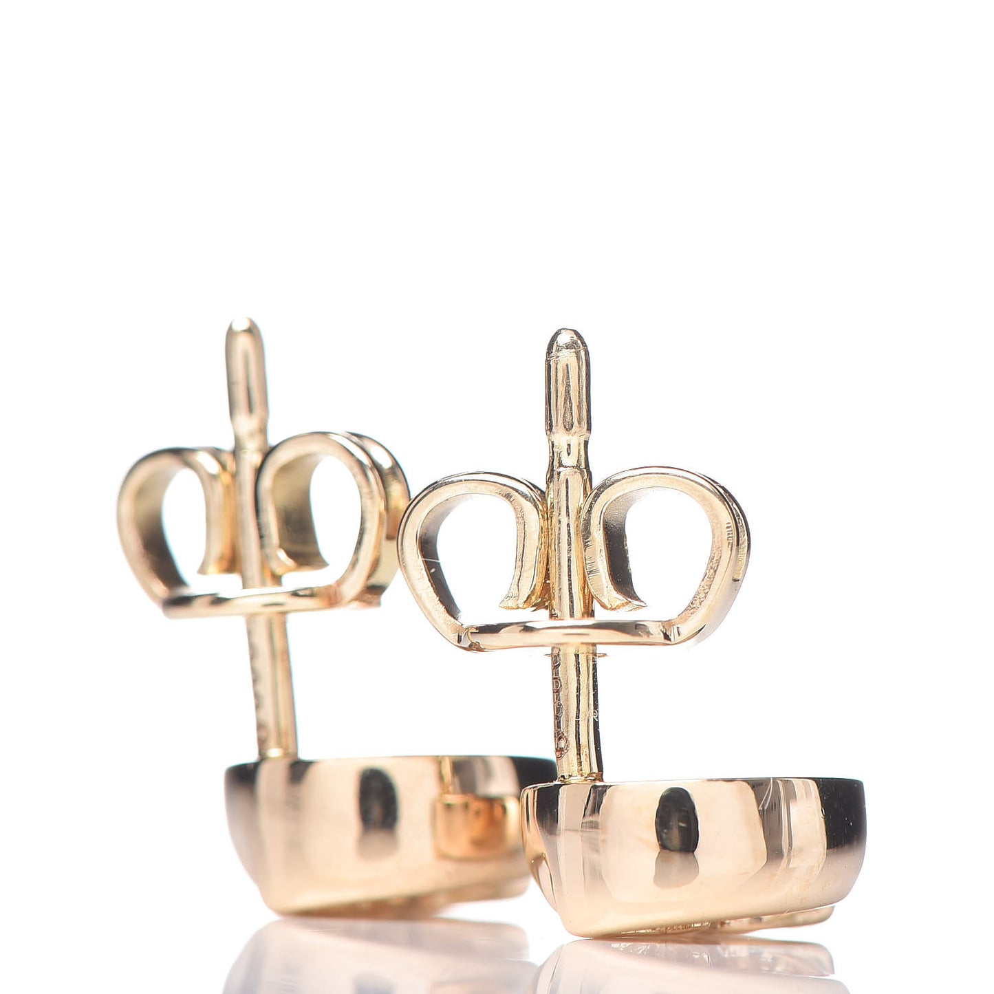 18K Yellow Gold 1973 Stud Earrings