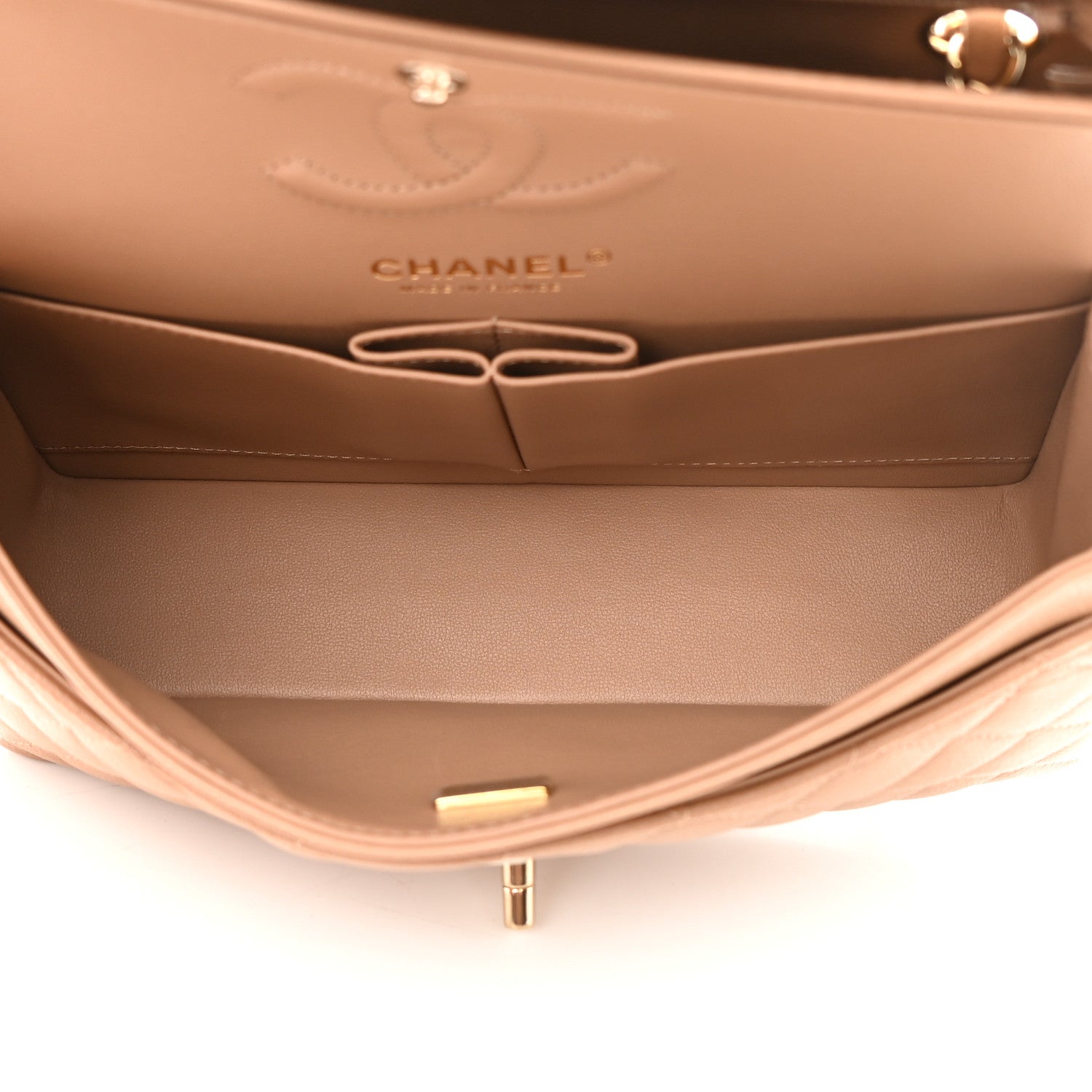 Chanel Caviar Quilted Small Double Flap Dark Beige 5 of 11