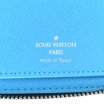 Louis Vuitton Taigarama Vertical Zippy Wallet Blue Lagoon 6 of 7