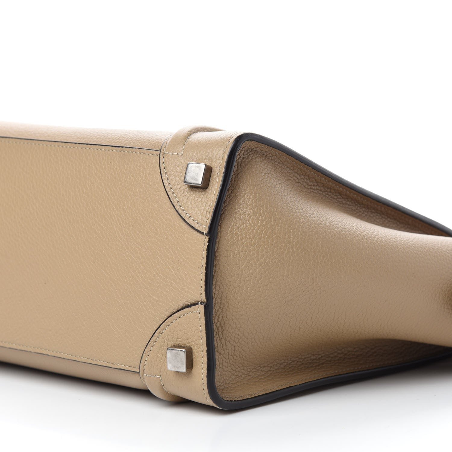 Celine Drummed Calfskin Micro Luggage Dune 7 of 14