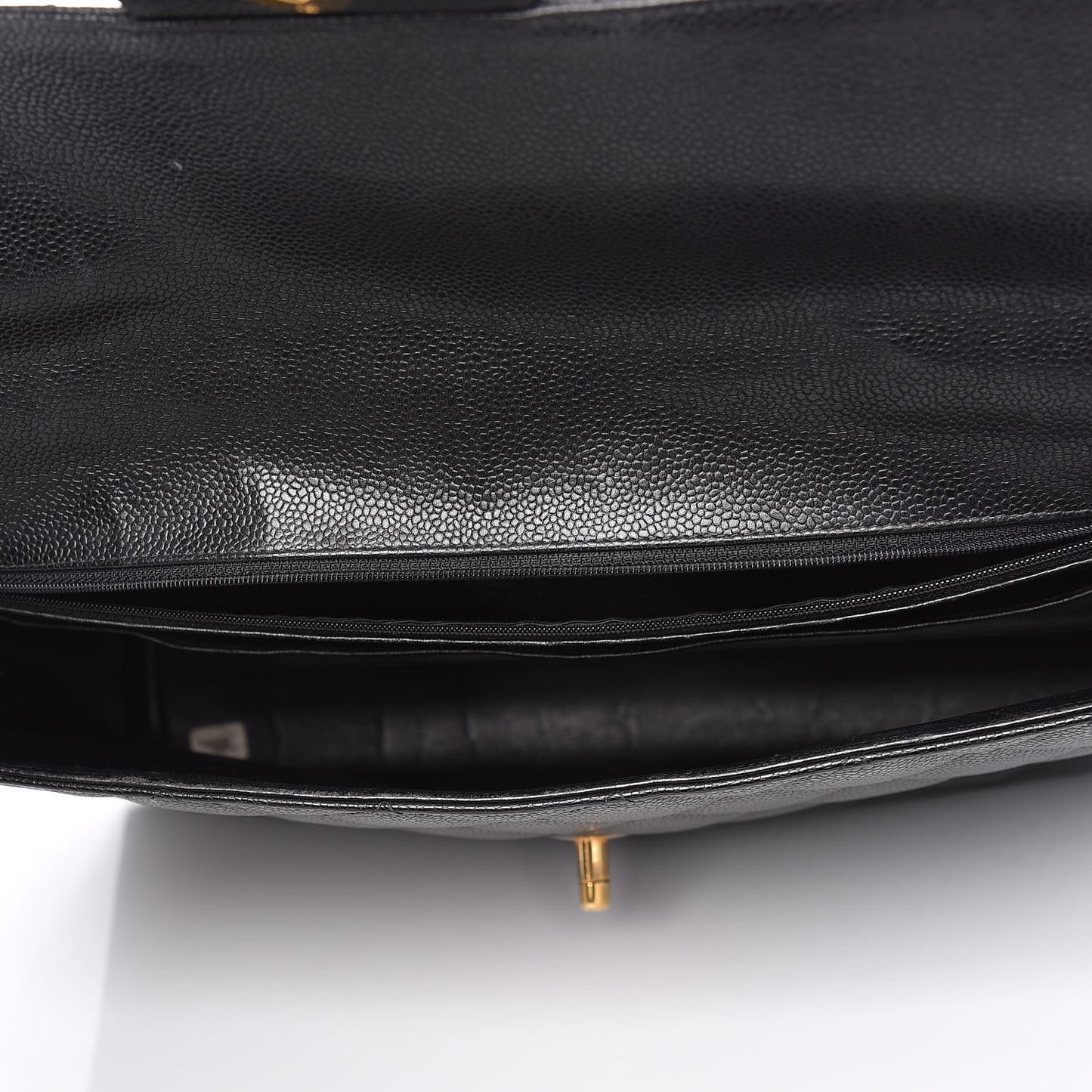 Caviar Quilted Briefcase Laptop Bag Black