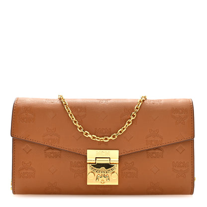MCM Calfskin Ottomar Large Patricia Wallet On Chain Cognac 1 of 9
