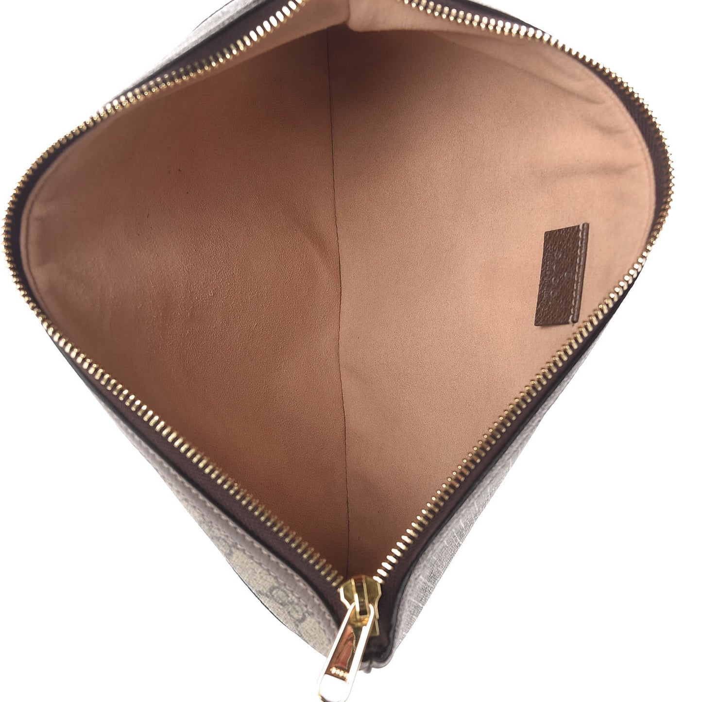 GG Supreme Monogram Large Ophidia Pouch Clutch Brown