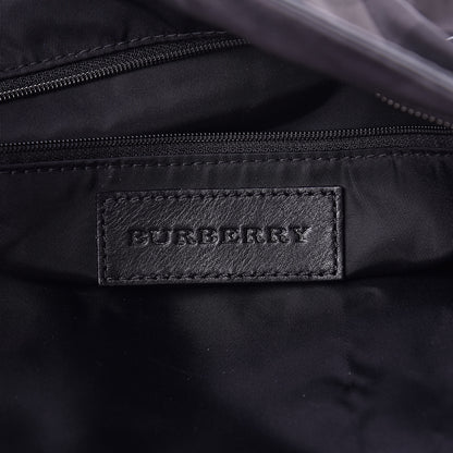Burberry Nylon Check Small Buckleigh Packable Tote Charcoal 6 of 15