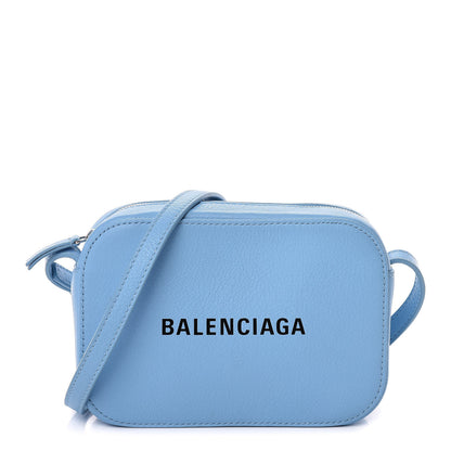 Balenciaga Calfskin XS Everyday Camera Bag Baby Blue Black 1 of 10