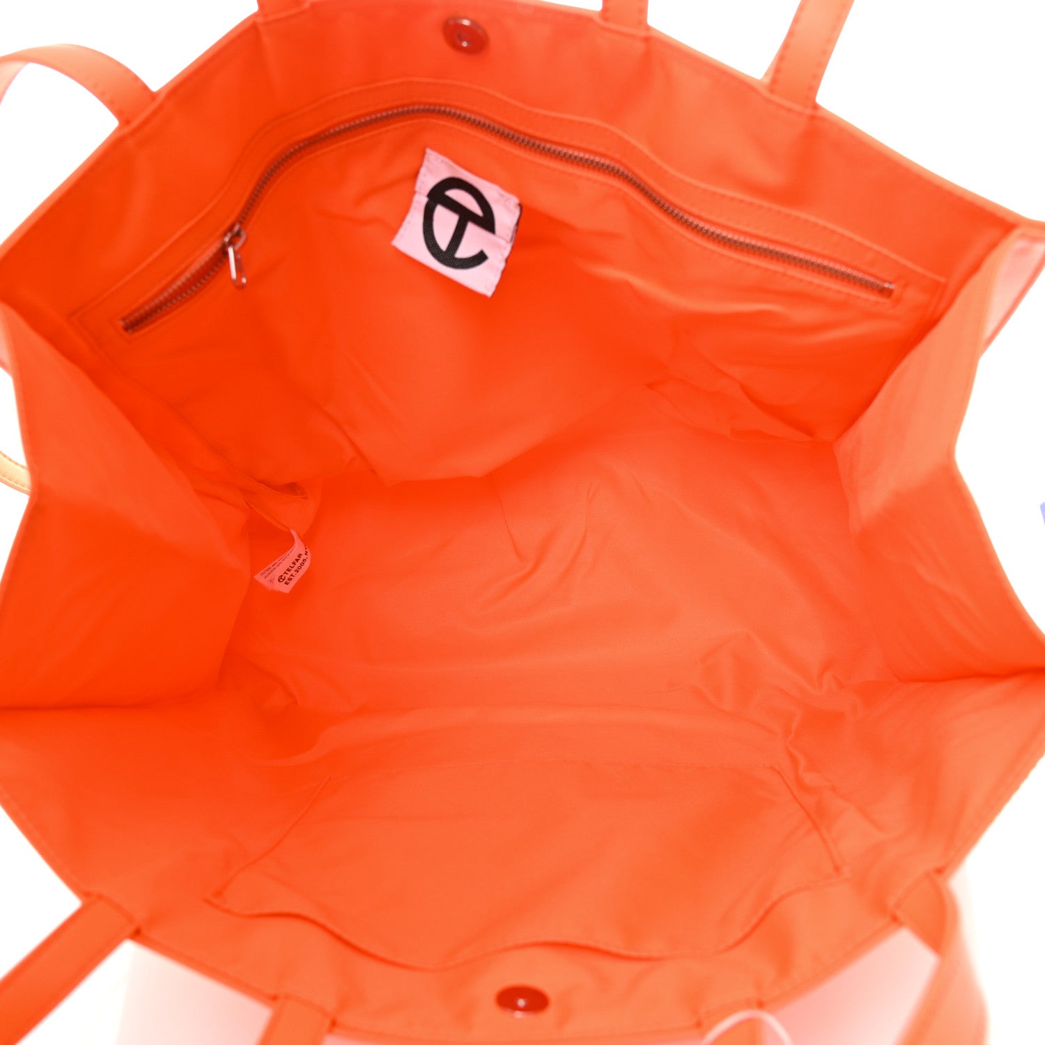 Telfar Vegan Leather Large Shopping Bag Orange 5 of 10