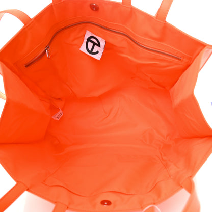 Telfar Vegan Leather Large Shopping Bag Orange 5 of 10