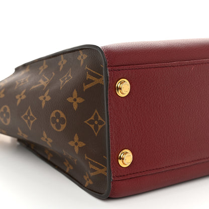 Louis Vuitton Calfskin Monogram On My Side MM Burgundy 8 of 10