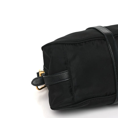 Prada Tessuto Nylon Soft Calfskin Shopping Satchel Black 7 of 9