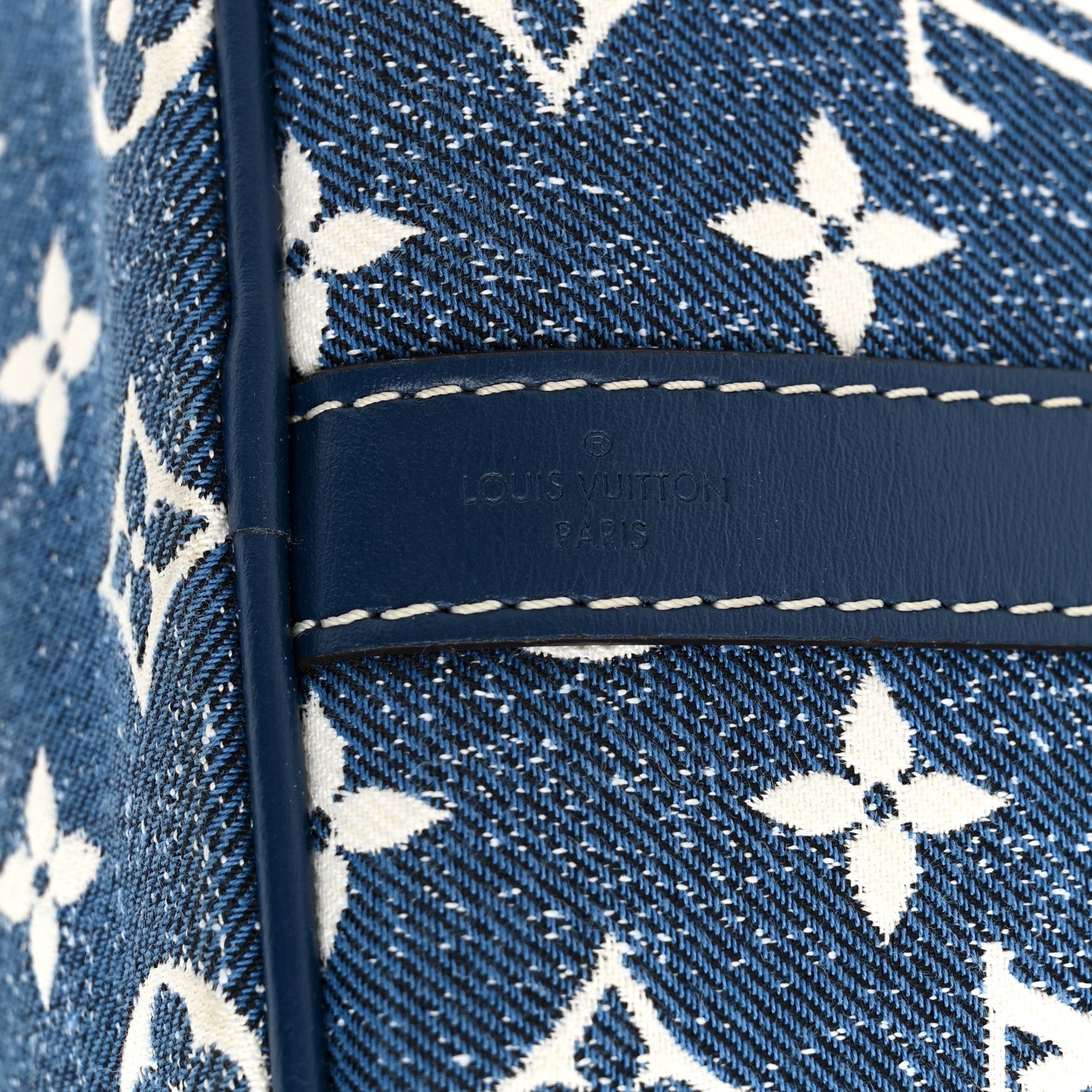 Louis Vuitton Monogram Jacquard Denim Speedy Bandouliere 25 Bleu 7 of 10