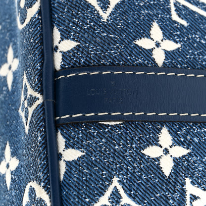 Louis Vuitton Monogram Jacquard Denim Speedy Bandouliere 25 Bleu 7 of 10