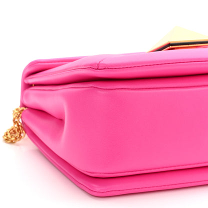 Valentino Garavani Nappa One Stud Chain Clutch Pink PP 10 of 10