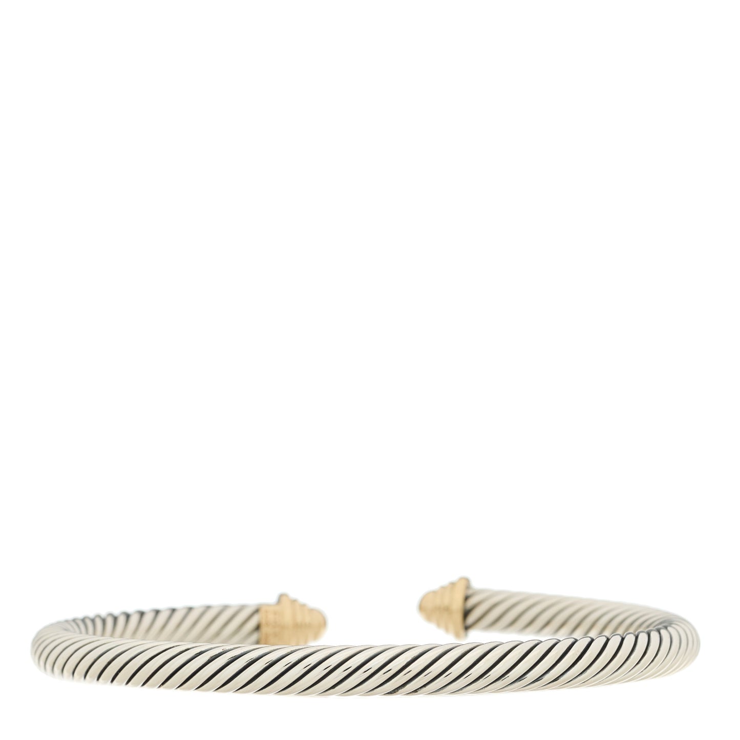 Sterling Silver 14K Yellow Gold 5mm Cable Classics Bracelet