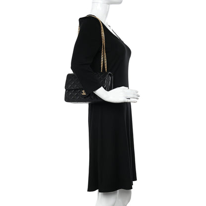 Chanel Lambskin Quilted Small Sweet Camellia Flap Black 2 of 11