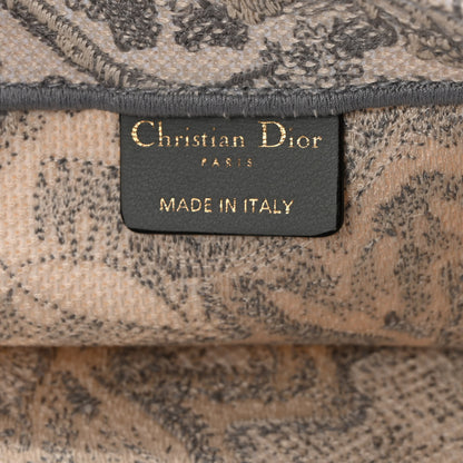 Christian Dior Canvas Embroidered Large Dioriviera Toile De Jouy Book Tote Gray 6 of 10