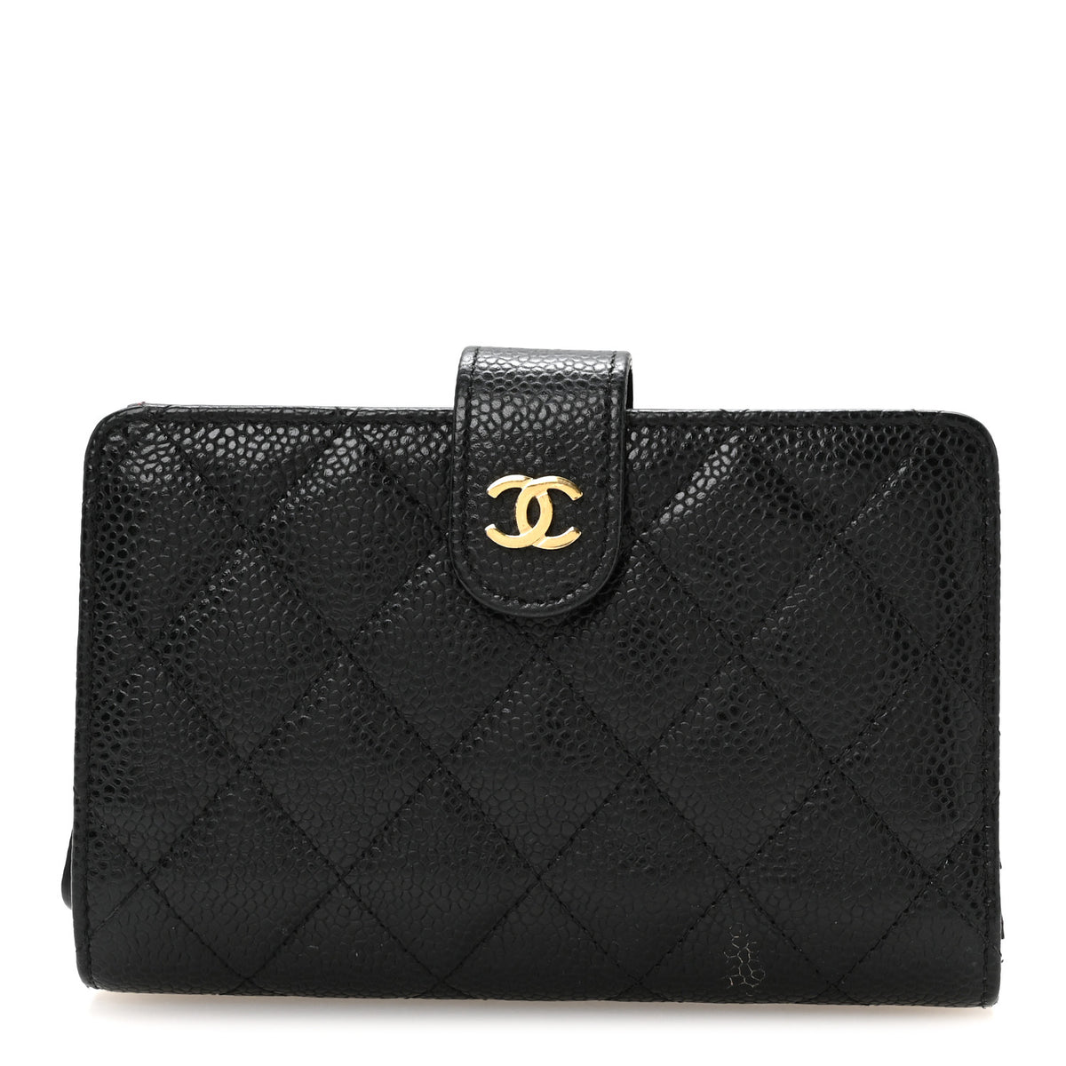 Chanel Caviar Quilted Zipped Pocket Wallet Black 1 of 8