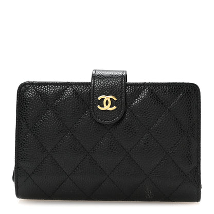Chanel Caviar Quilted Zipped Pocket Wallet Black 1 of 8