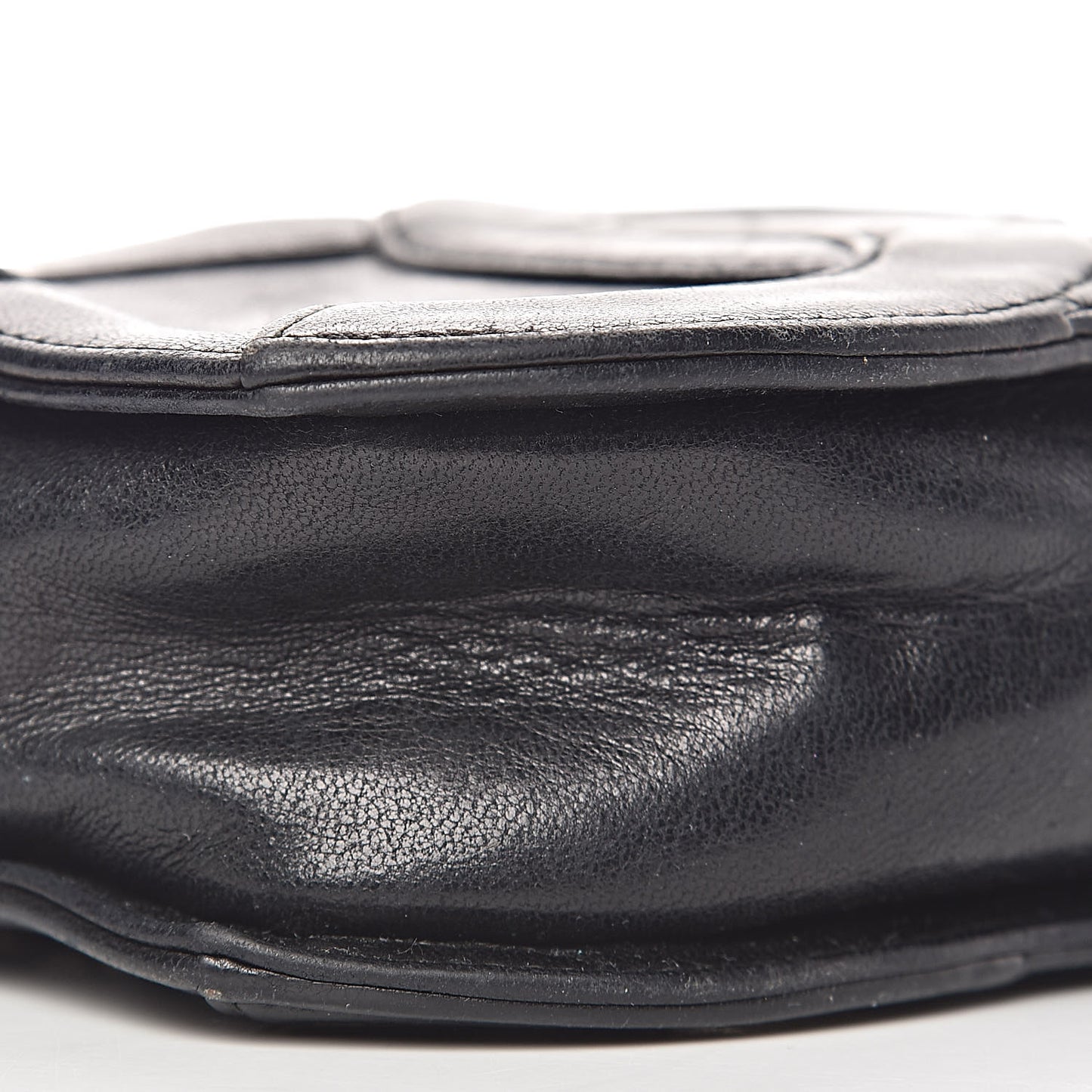 Lambskin Quilted CC Tassel Crossbody Black