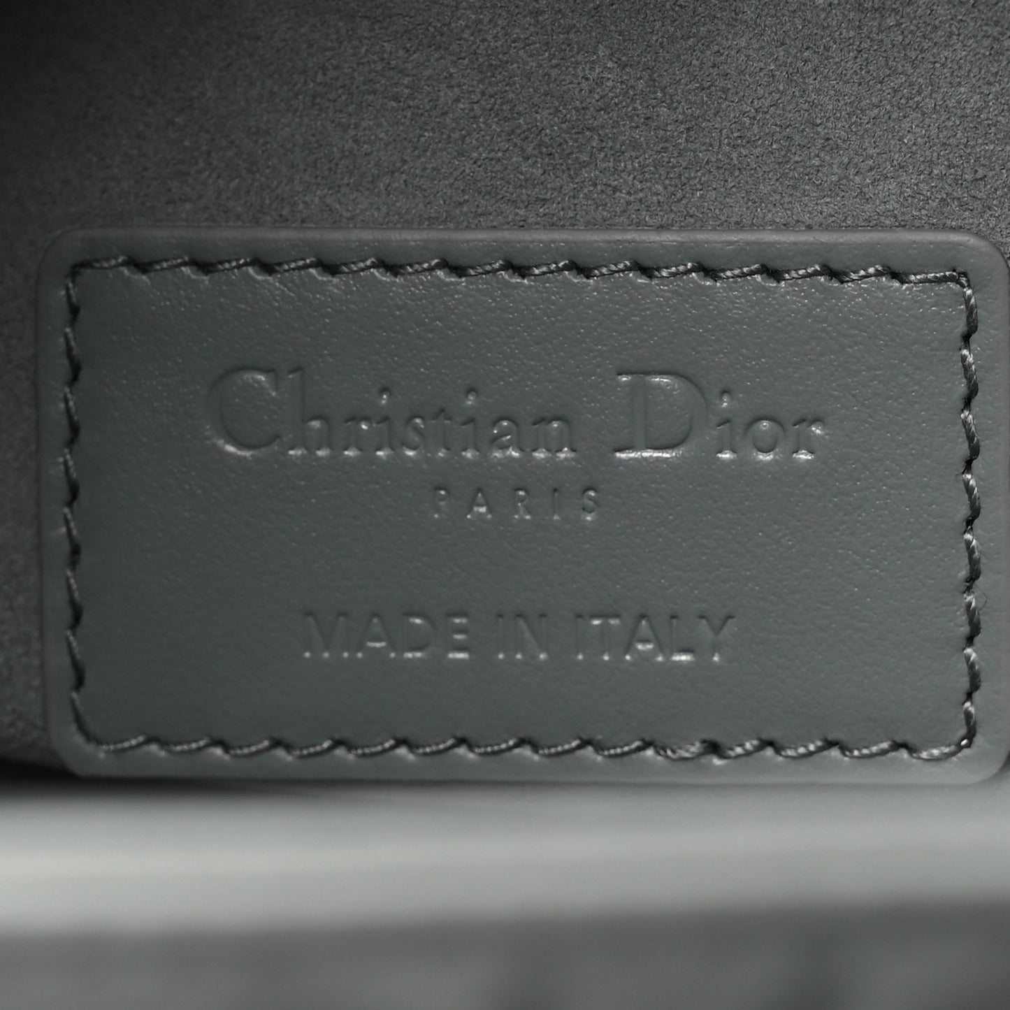 Calfskin Cannage Diamond Medium Lady D-Joy Grey