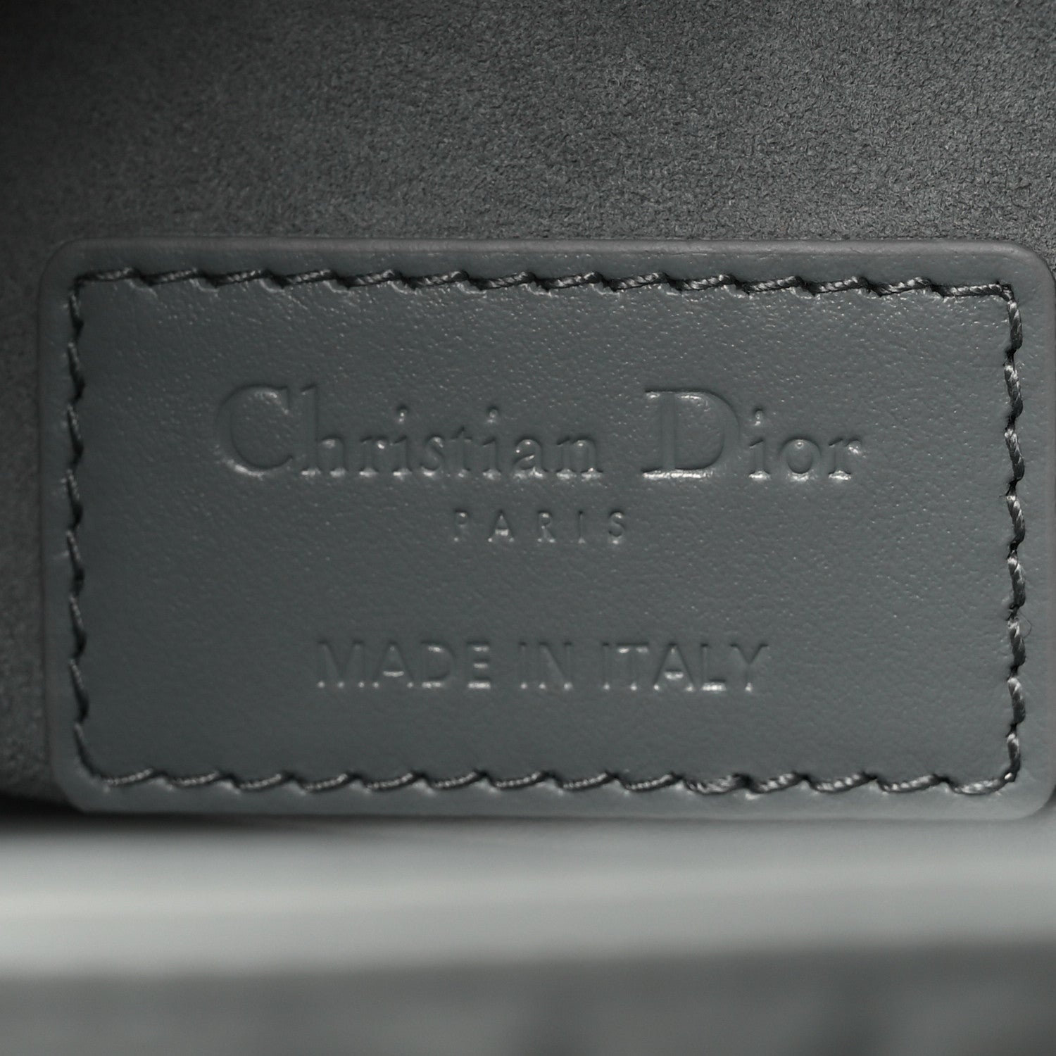 Christian Dior Calfskin Cannage Diamond Medium Lady D-Joy Grey 6 of 12