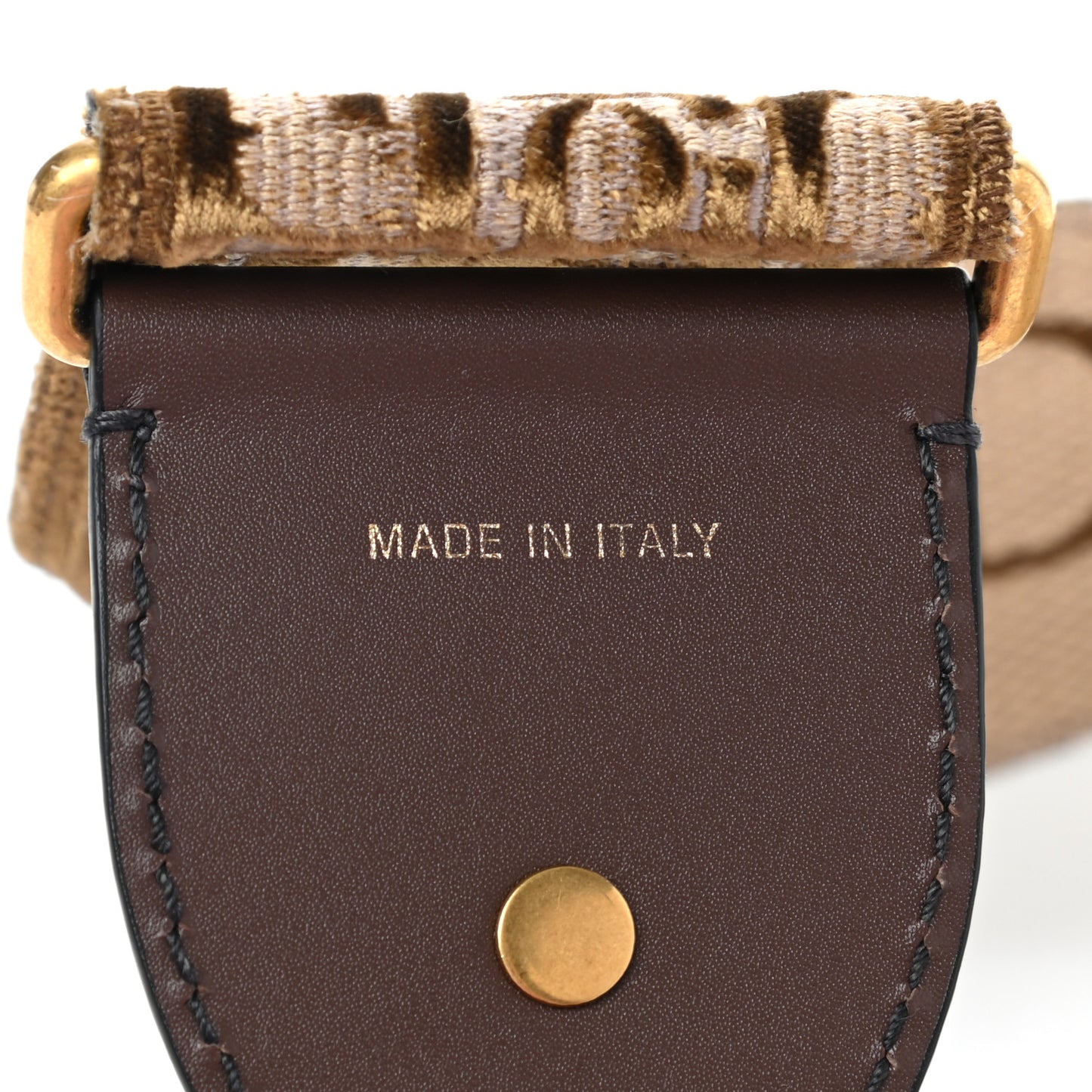 Velvet Oblique Shoulder Strap Bronze