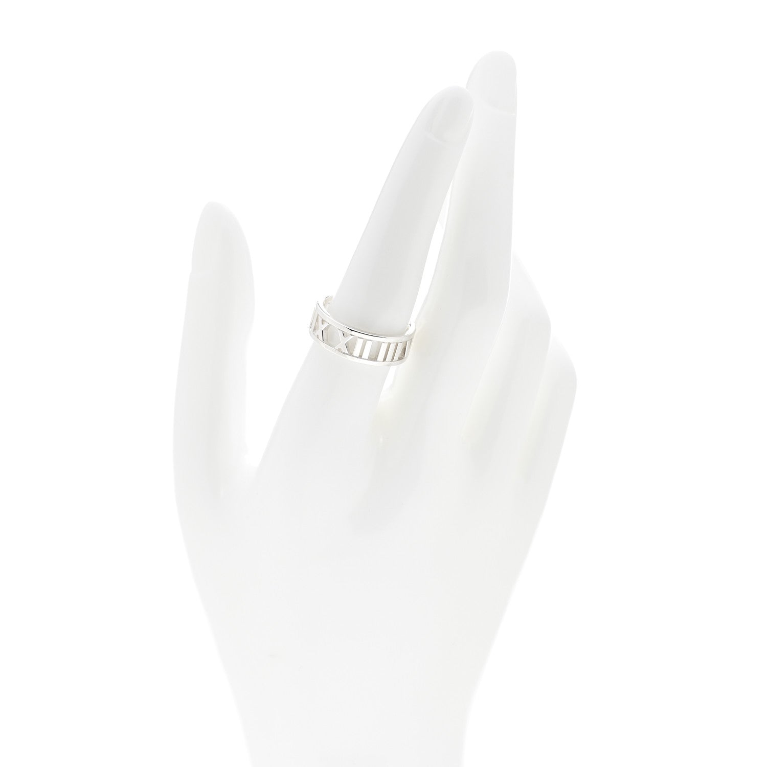 Tiffany Sterling Silver Wide Atlas Open Ring 56 7.75 2 of 3