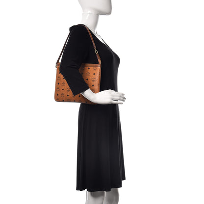 MCM Visetos Liz Shopper Tote Pouch Cognac 2 of 8