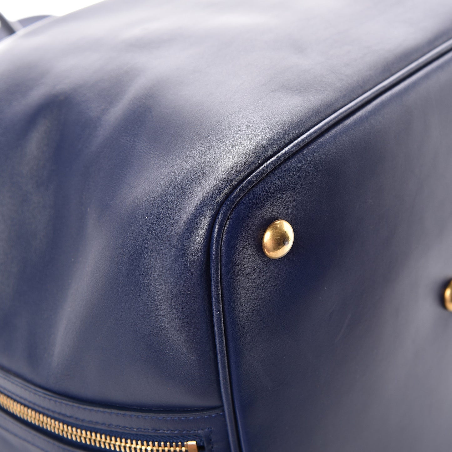 Calfskin Large Emmanuelle Bucket Bag New Marine
