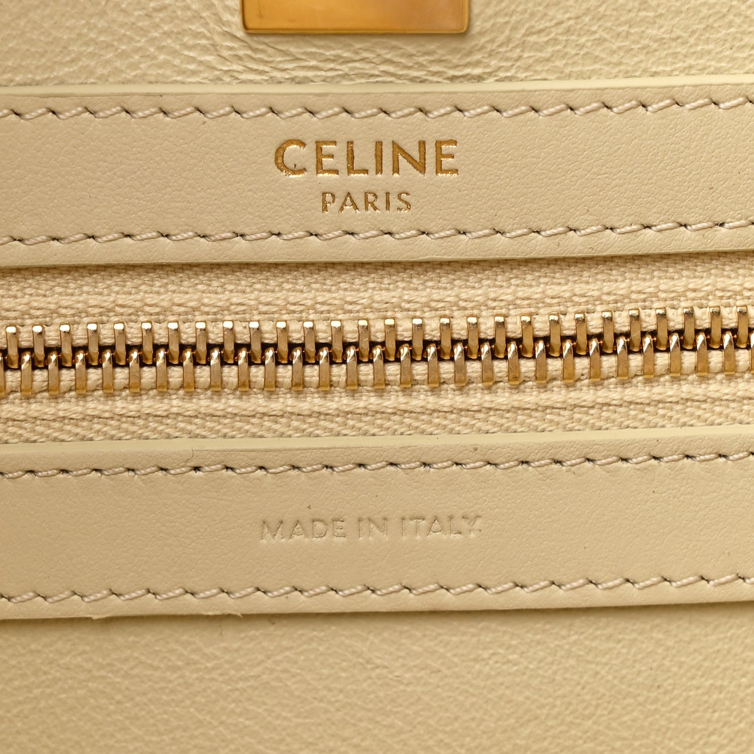 Celine Supple Grained Calfskin Cabas 16 Bag Limestone 6 of 13