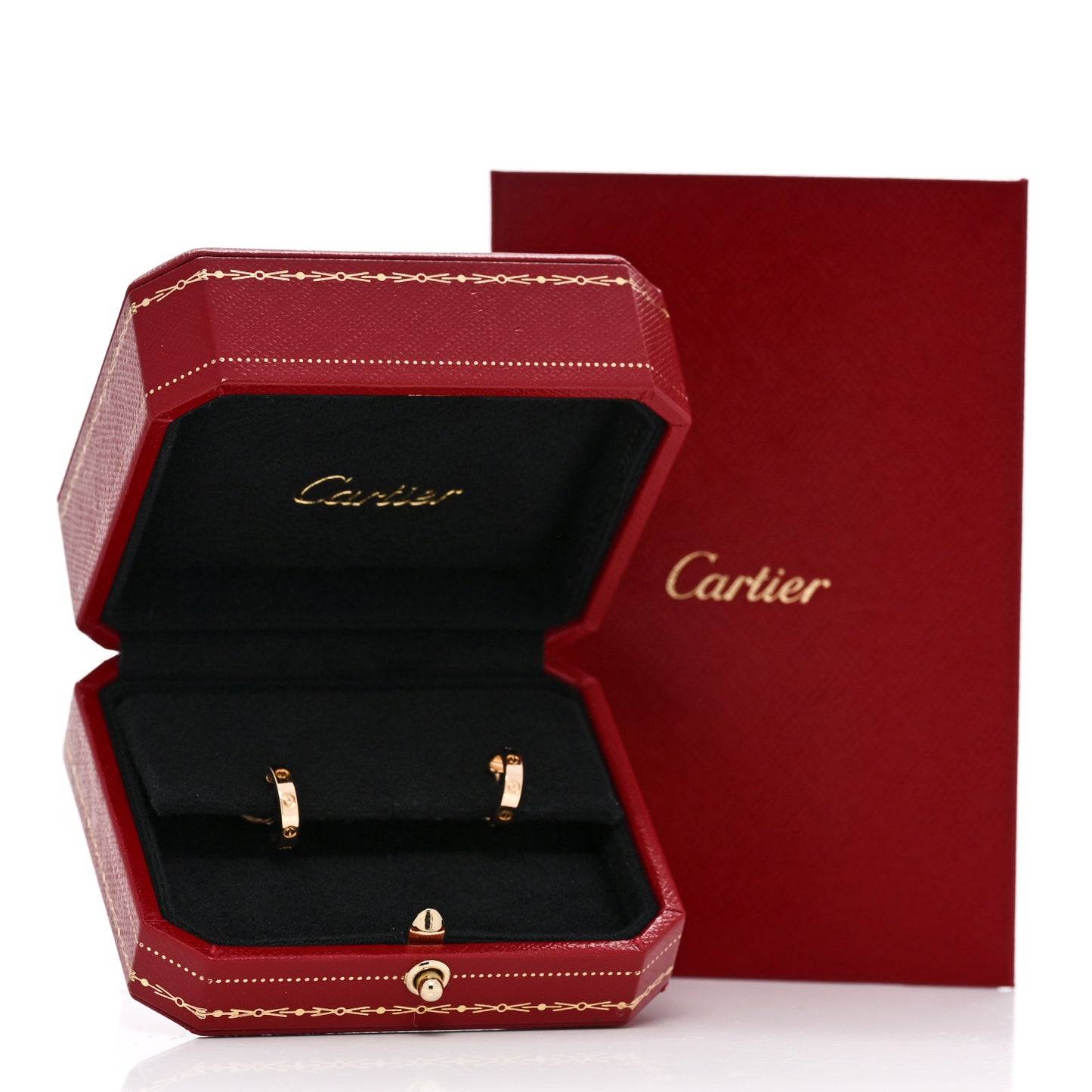 18K Yellow Gold Small LOVE Hoop Earrings