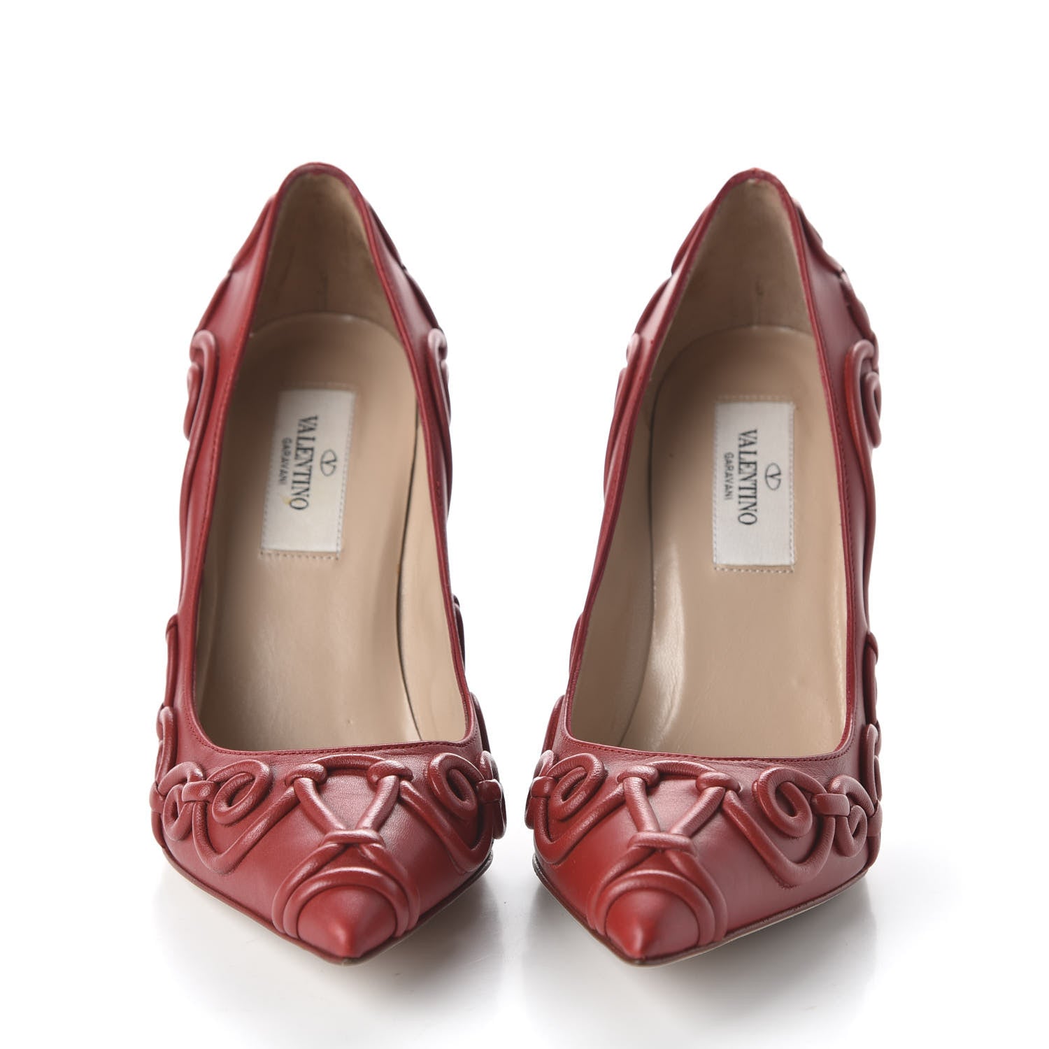 Valentino Garavani Nappa Swirl Pumps 35 Rosso Valentino 2 of 10